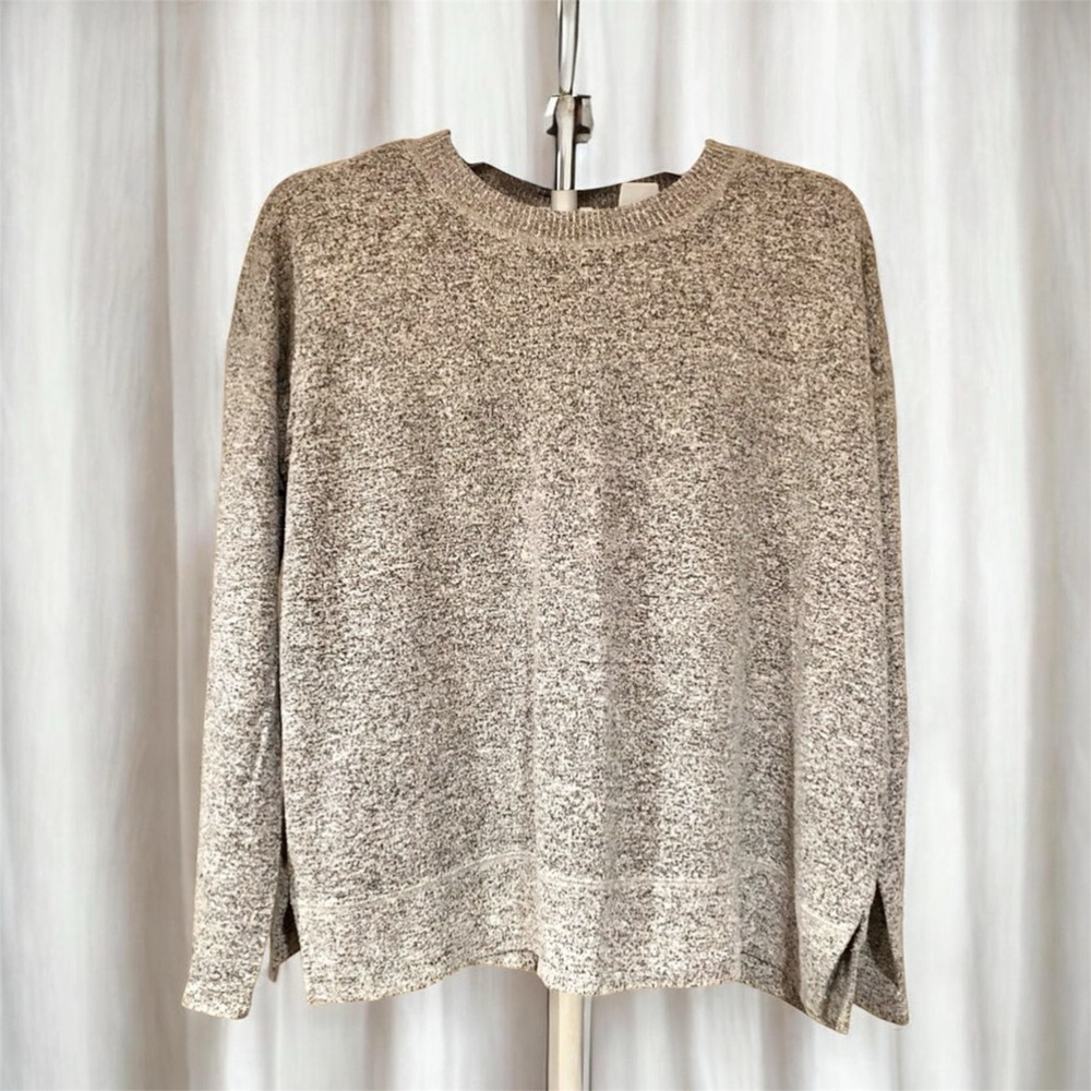 Lucky Brand Gray Marled Knit Sweater Size Large